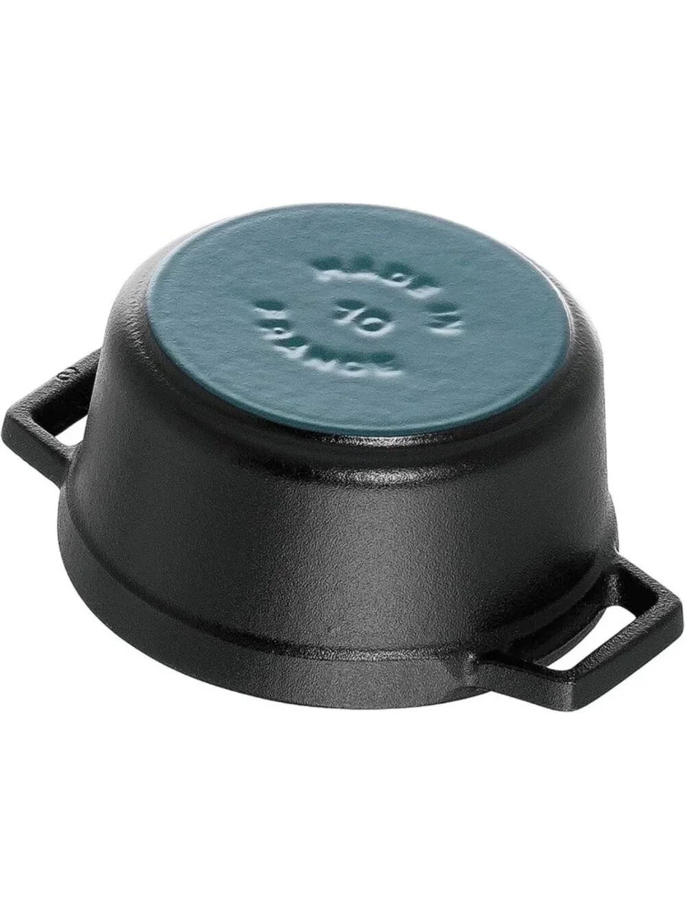 Mini Round Cocotte 0.25qt - Matte Black Cast Iron Cookware for Baking & Serving